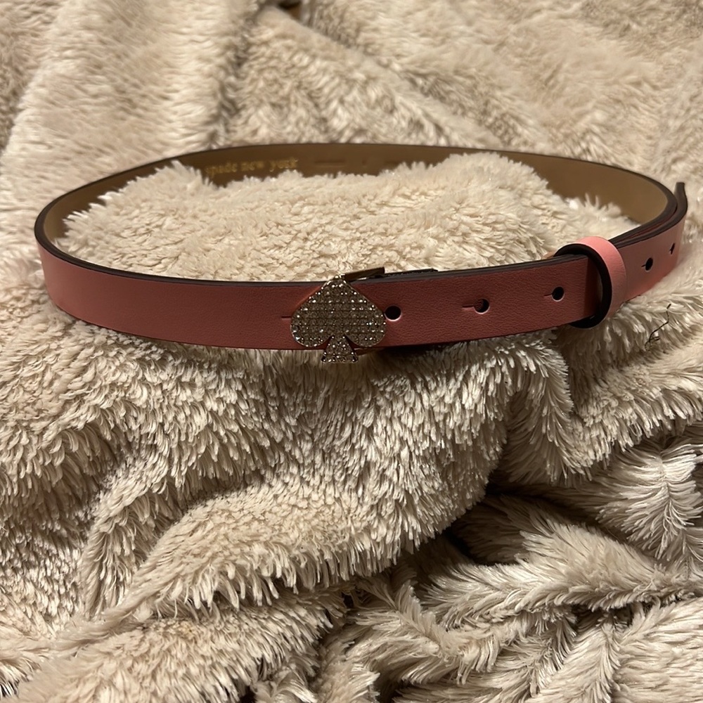 KATE SPADE ♠️ Pink Sugar Spade Thin Belt - Picture 5 of 9